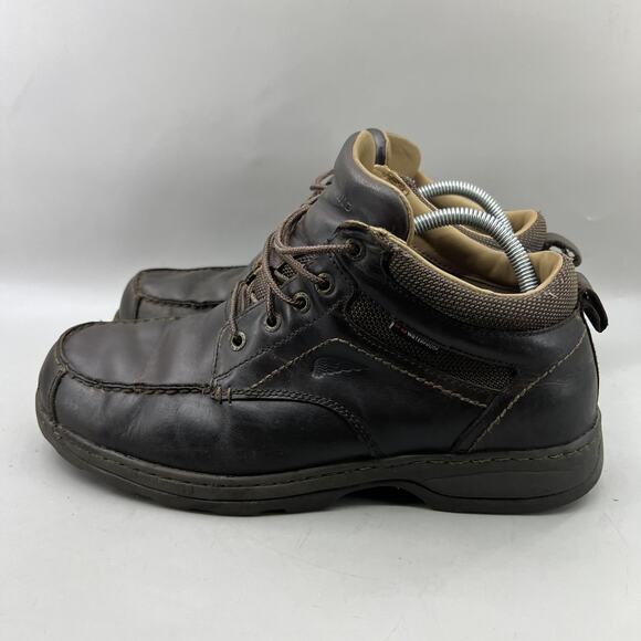 Red Wing 4333 Waterproof Ankle Boots Men Size 11 Wide Brown Leather Comfort Shoe - Picture 3 of 8